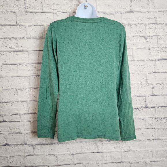 Mossimo Shirt Womens Size Medium Long Sleeve Green Tee - Picture 2 of 16